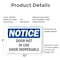 Signmission Door Not In Use Door Inoperable, 10 in W x Rectangle, Plastic OS-2PACK-NS-P-710-L-11513 - alternate 2